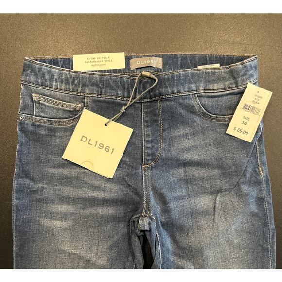 NWT DL1961 Candy Legging Medium Wash Denim Jeans, Girls Size 16 - Picture 4 of 7